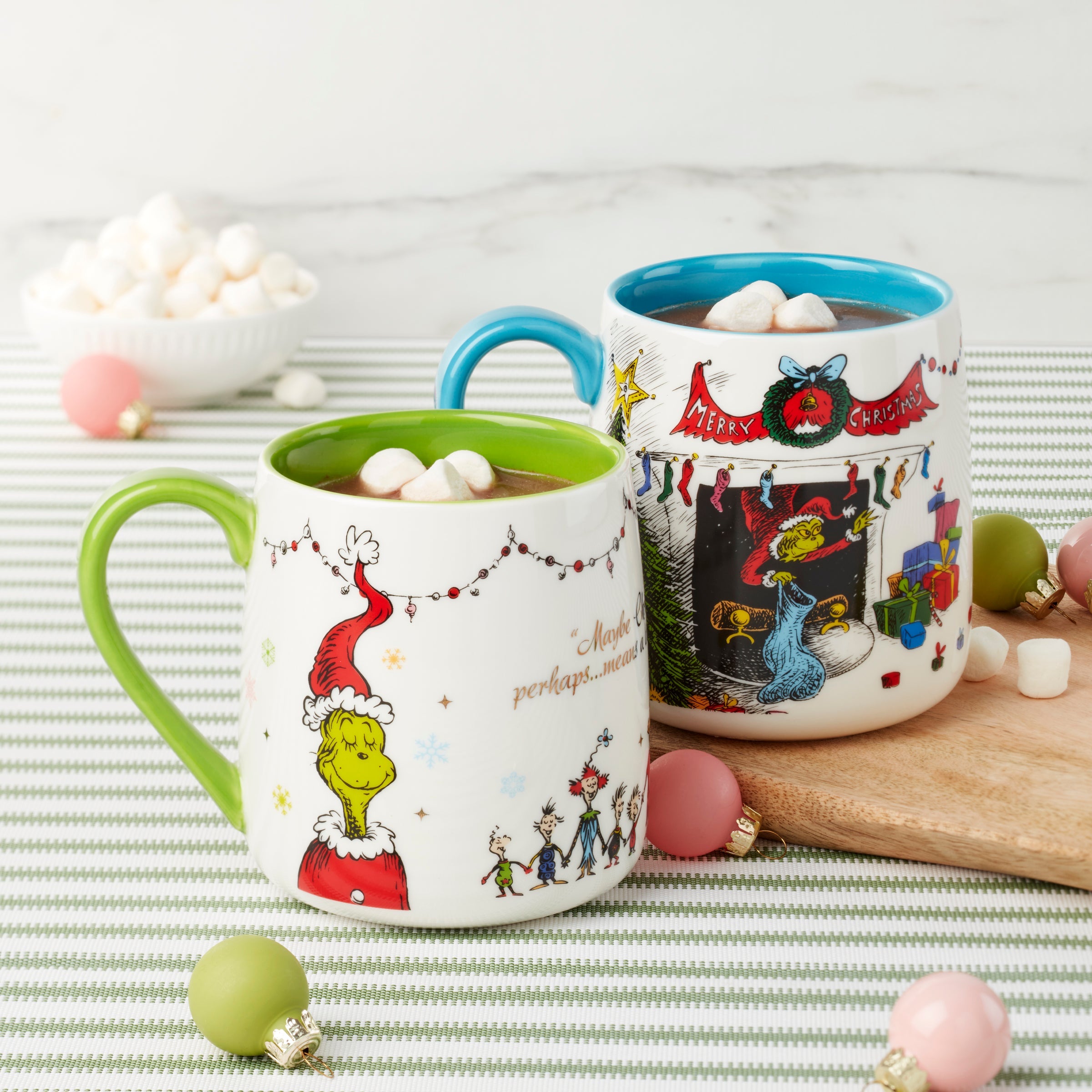 Who-Ville Grinch-Fireplace Mugs - Set of 2