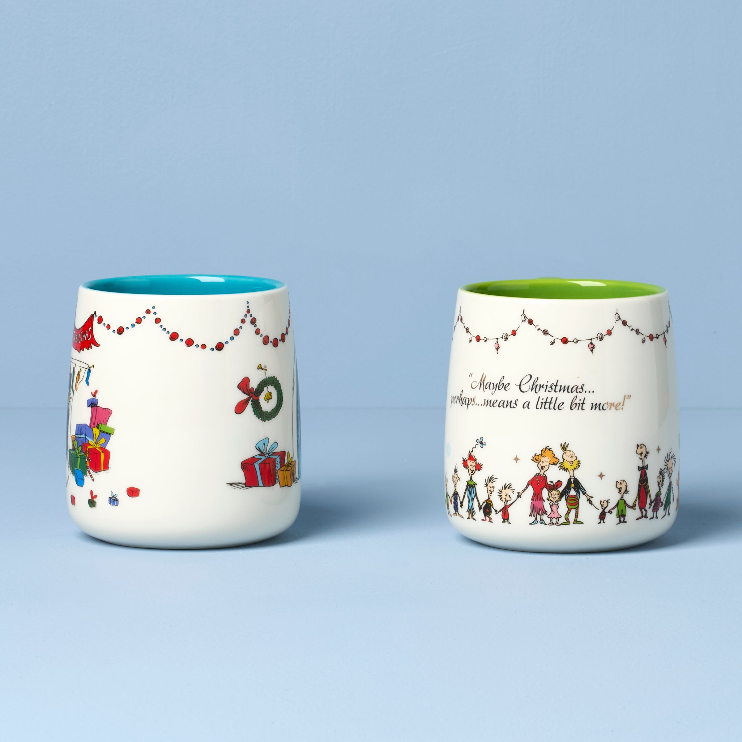 Who-Ville Grinch-Fireplace Mugs - Set of 2