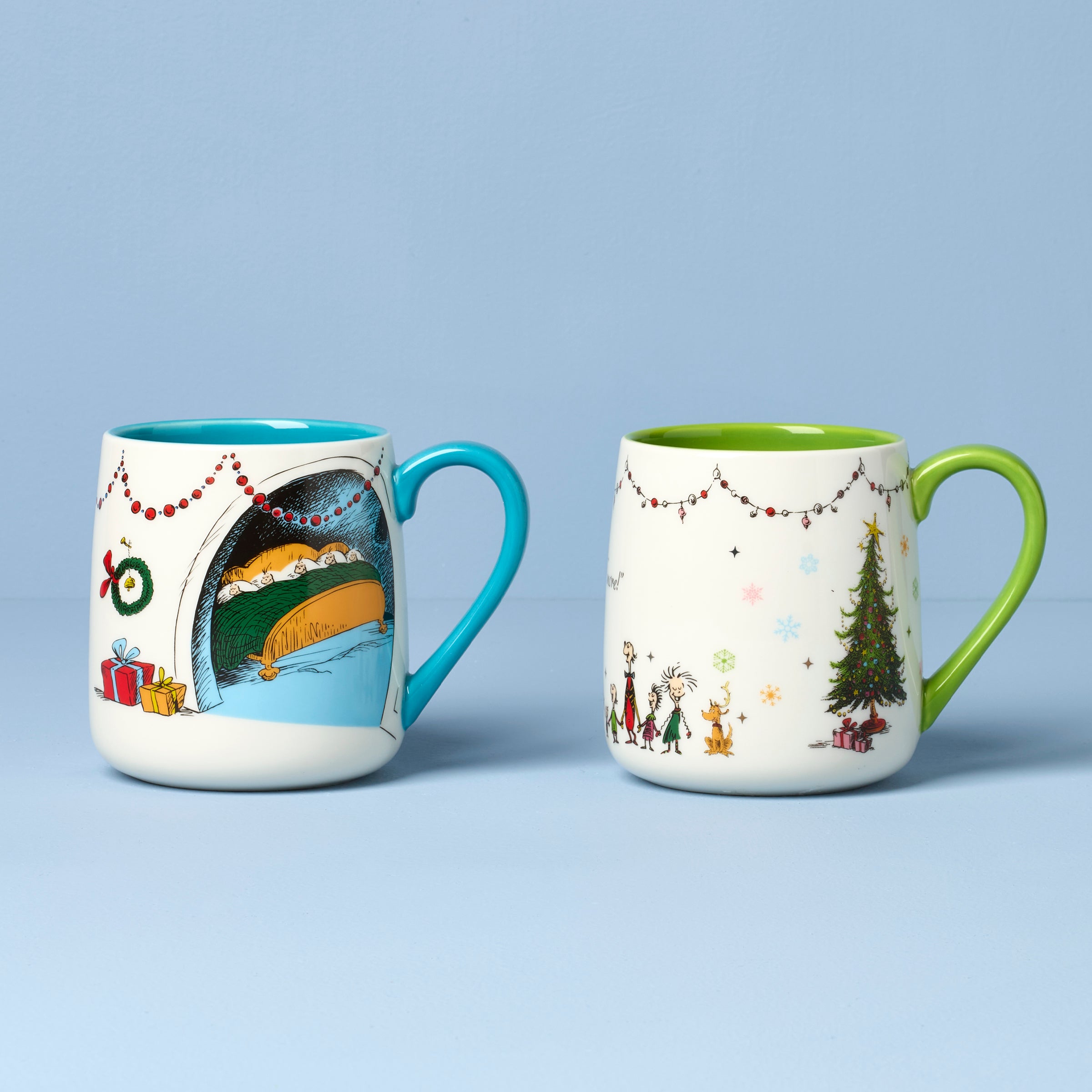 Who-Ville Grinch-Fireplace Mugs - Set of 2