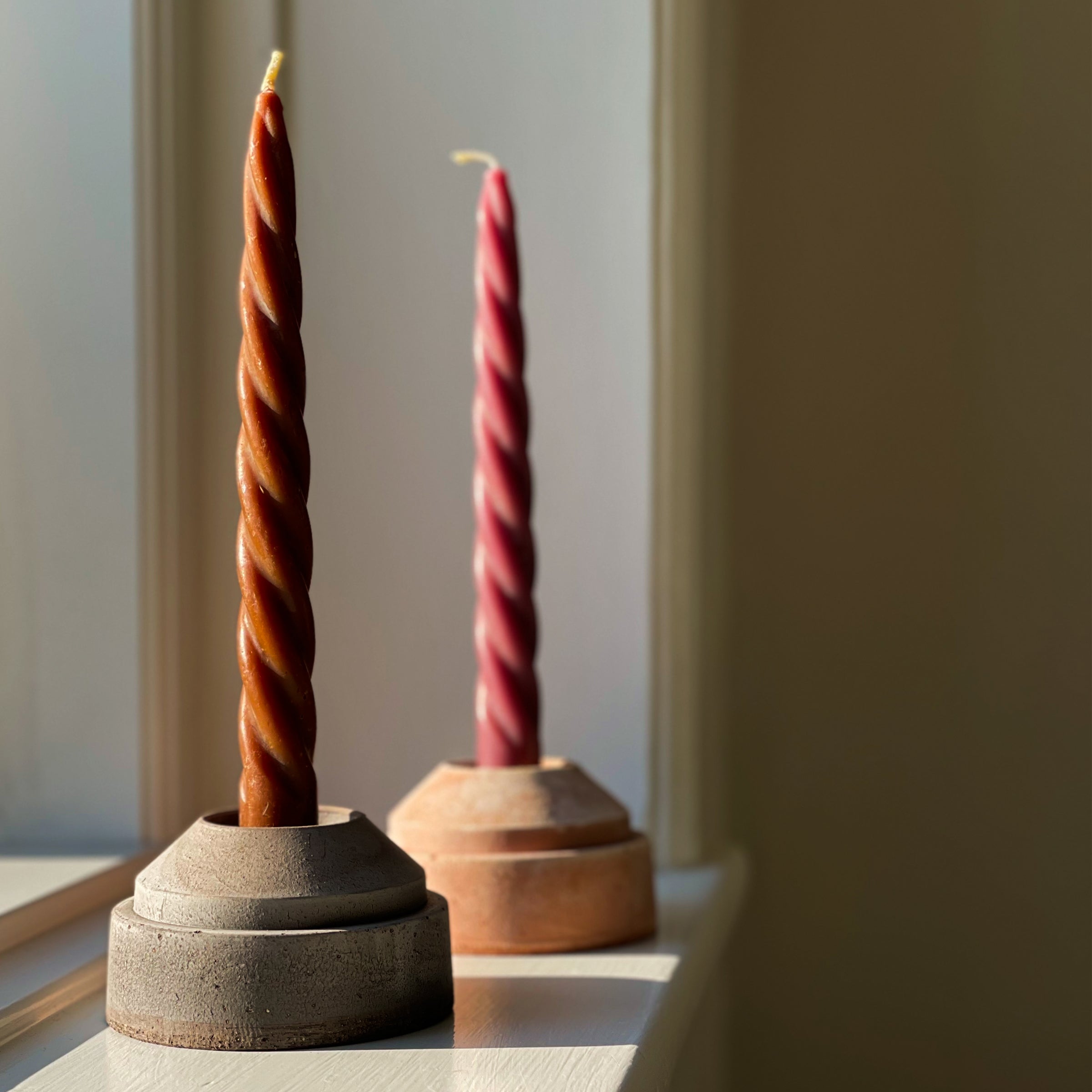 Hoff Candleholder, Raw Rosa