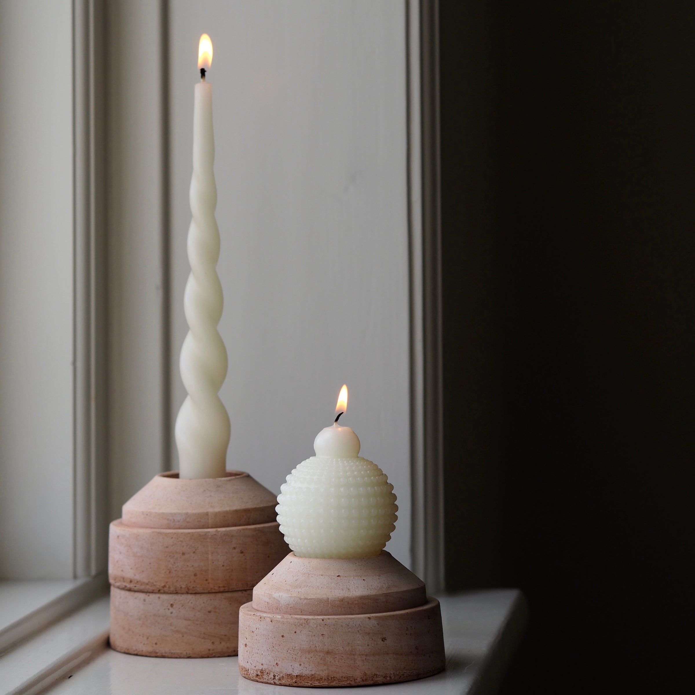 Hoff Candleholder, Raw Rosa