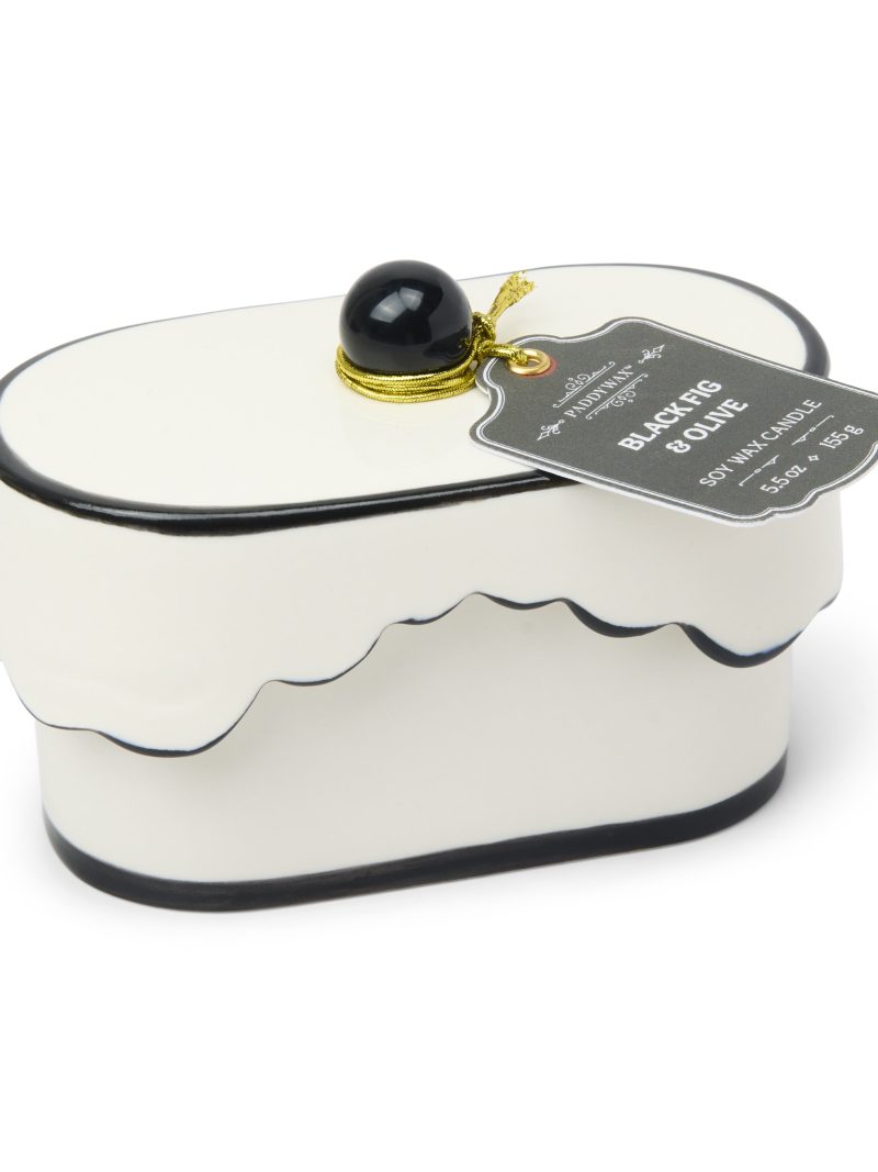 Cherie 5.5-oz Soy Wax Ceramic Candle, Black Fig & Olive