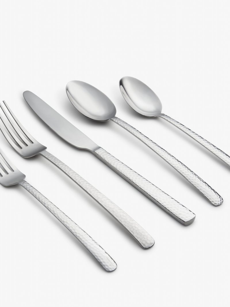 Henrietta Hammered Mirror 20-Piece Flatware Set